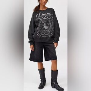 Johnny Cash Graphic Pullover Sweatshirt